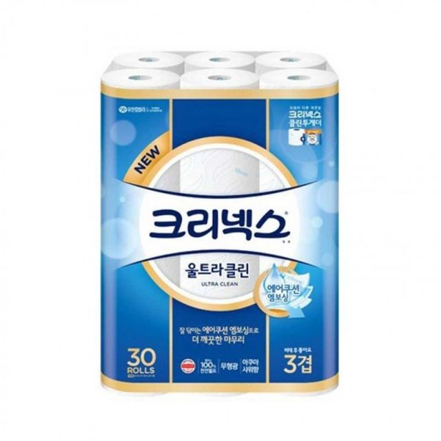 화장지 크리스 3겹 울트라클린 30롤 휴지 롤