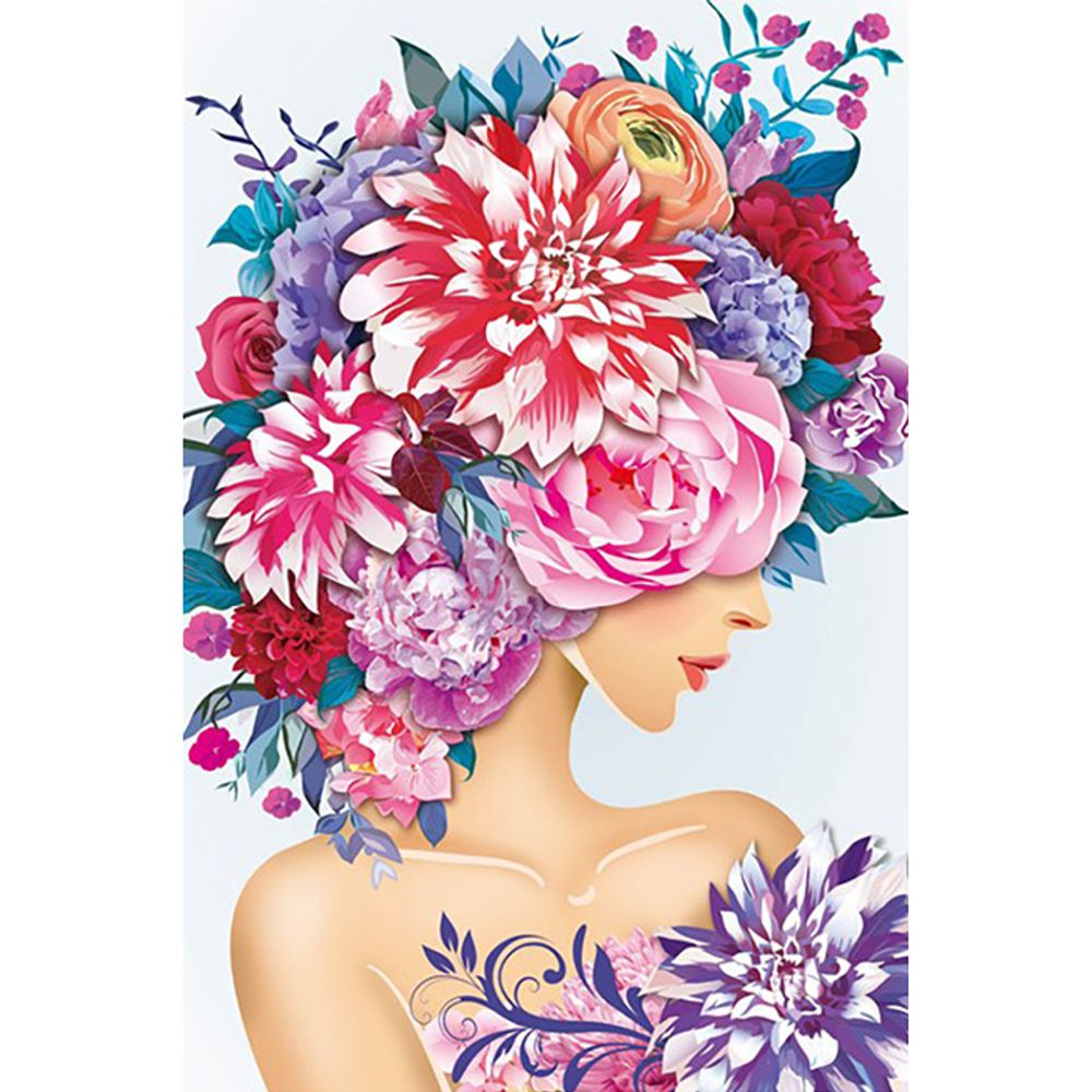 화관을 쓴 여인 (패브릭형) 보석십자수 40x60