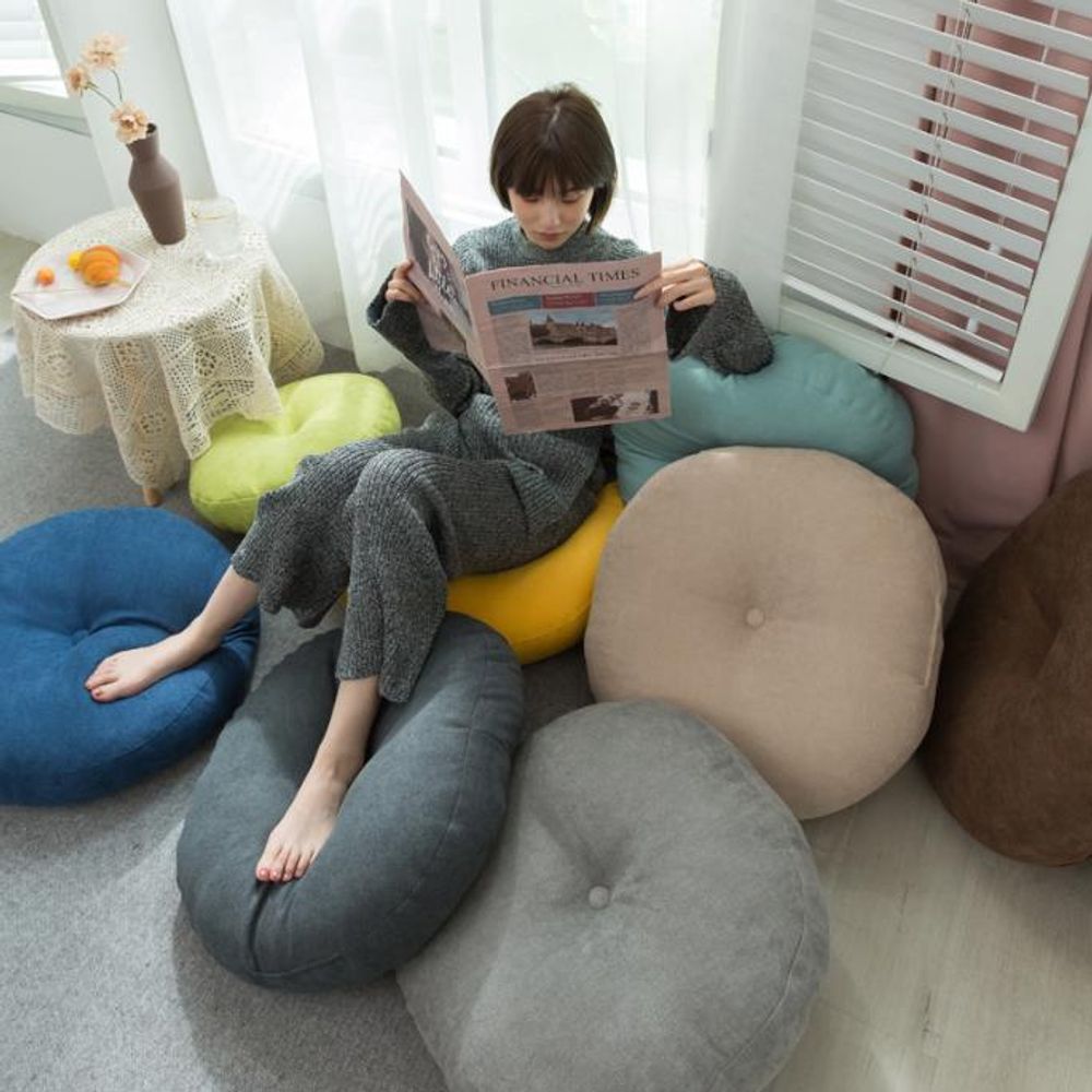쿠션감 베란다 방석 기본 원형쿠션 데이 42cm 47cm