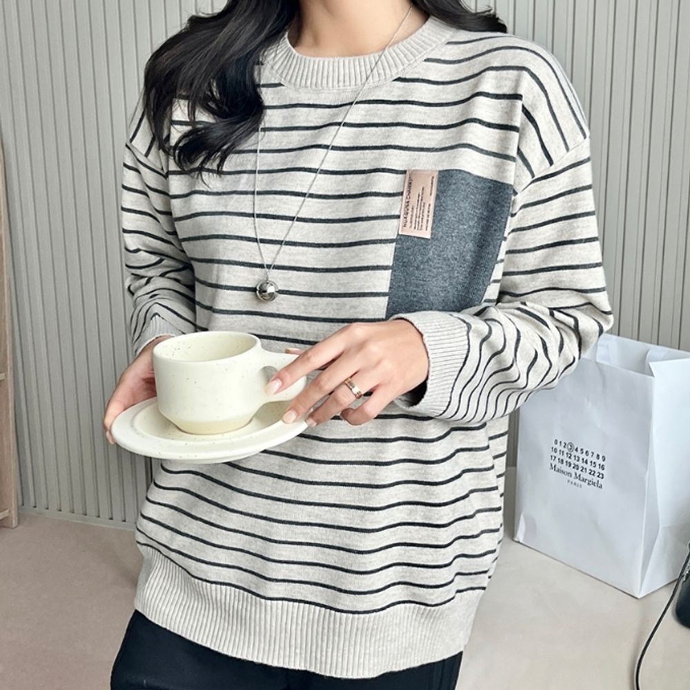 긴팔 스트라이프 티셔츠 여성옷 여성 여자 여성
