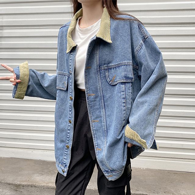 아우터 데님 데일리 연청 청자켓 패션 청 여성