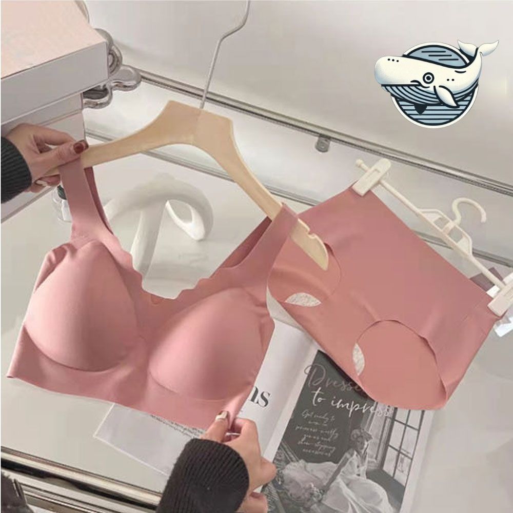부드러운 브라 팬티 세트 편안한 노와이어 속옷
