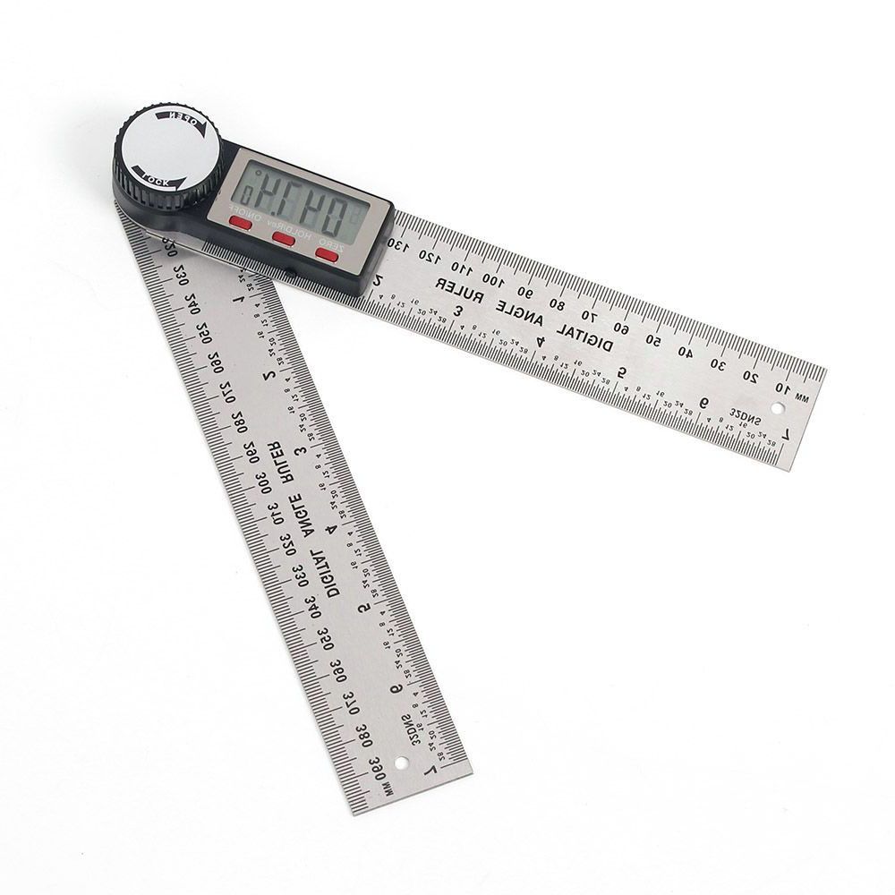 360도 + 20cm 디지털 각도 기 목공용 스틸 자 측정기