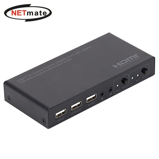 4K 60Hz HDMI 2.0 KVM 2대1 스위치(USB)