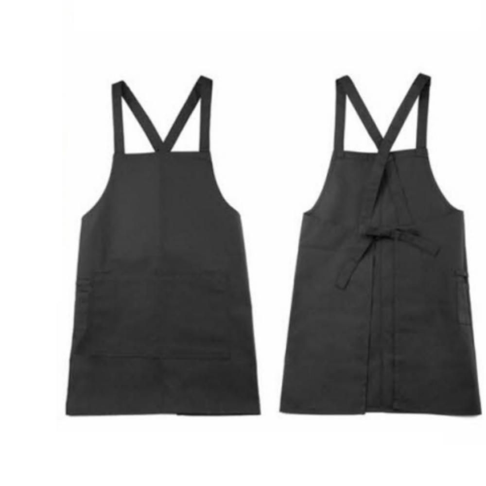 앞치마 카페 공방 주방 식당 바리스타 크로스 네이비