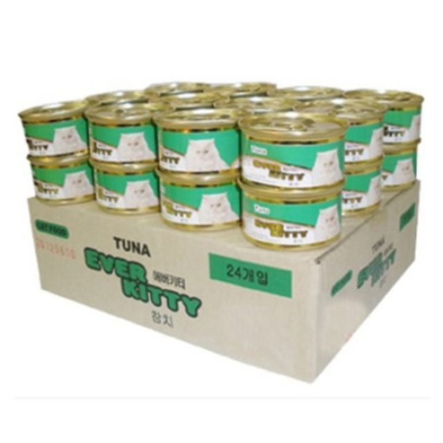 고양이간식 에버키티 참치 캔 85g X 24EA