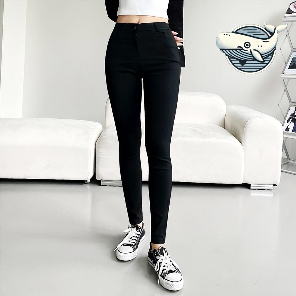 슬림핏 스판 데일리 팬츠 블랙 스키니 캐주얼