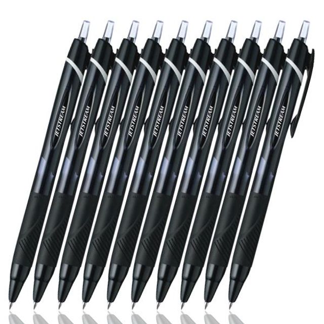 묶음 미쯔비시 제트스트림볼펜 0.7mm 흑색 x 10EA