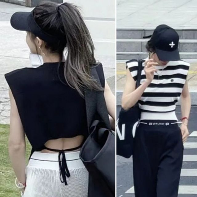 유러피안 허리끈 스타일리시 기본 모던민소매 데이 나