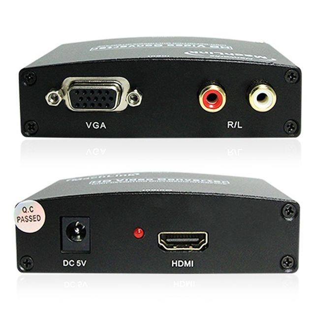 VGA to HDMI 컨버터 Audio OK ML-VHC-P 블랙