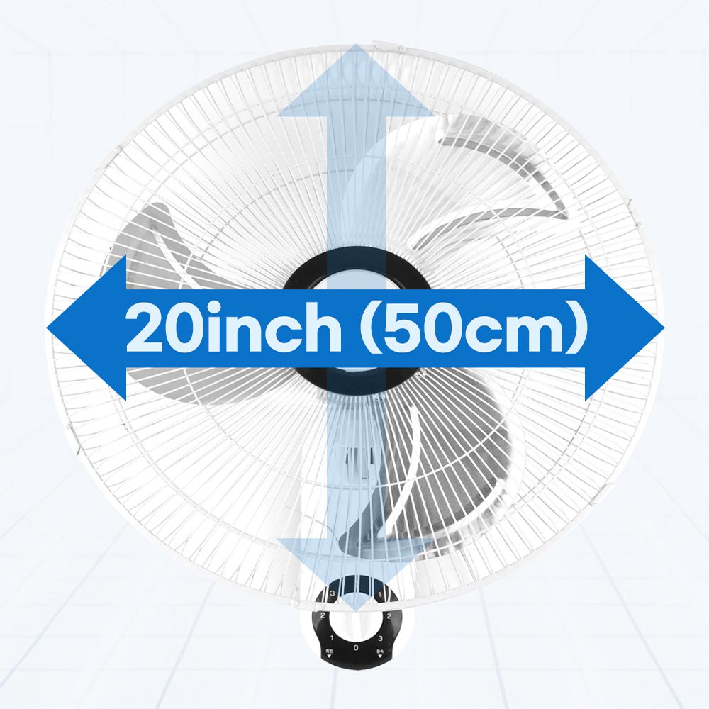 20형 가정+영업용 벽걸이 선풍기 HV-2000 알미늄날개