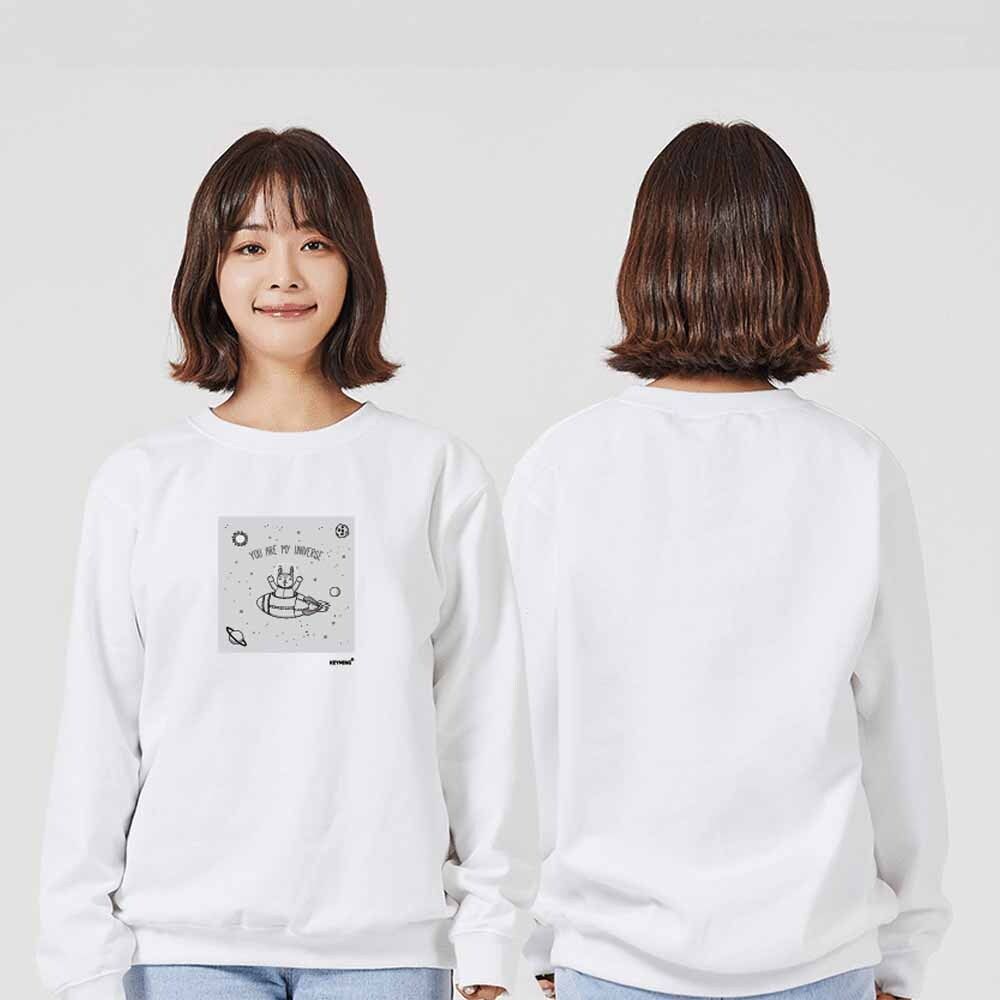 맞춤 로켓 우주 토끼 맨투맨 후드티