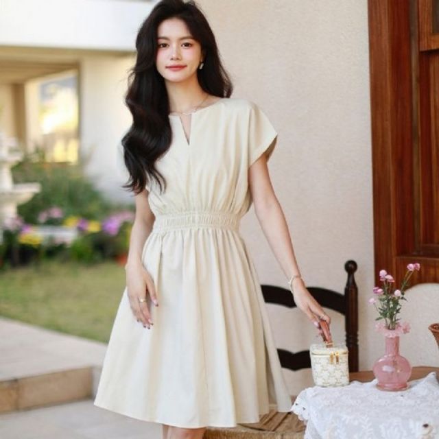 민소매 허리밴딩 롱원피스 기본 원피스 데이 데이트룩