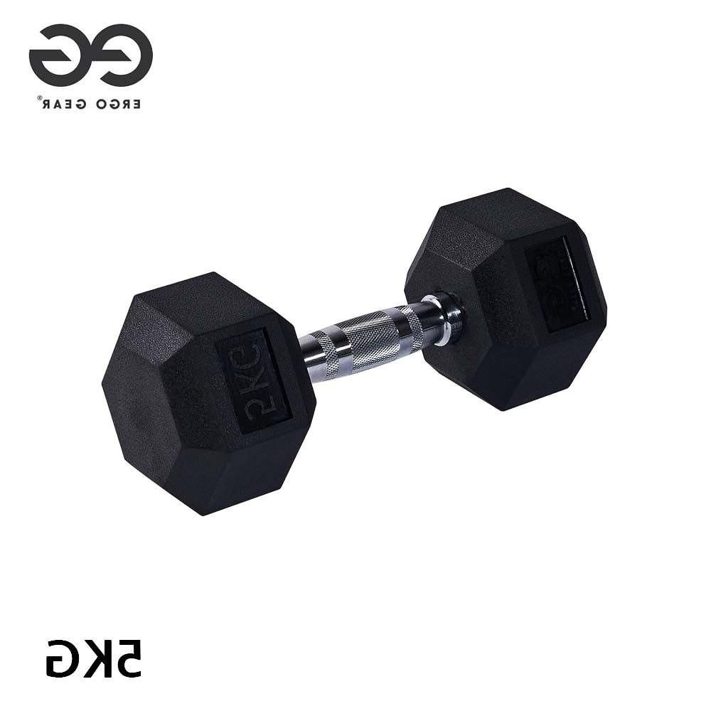 고무 육각 아령 5kg 팔운동 크롬 트레이닝 휘트니스