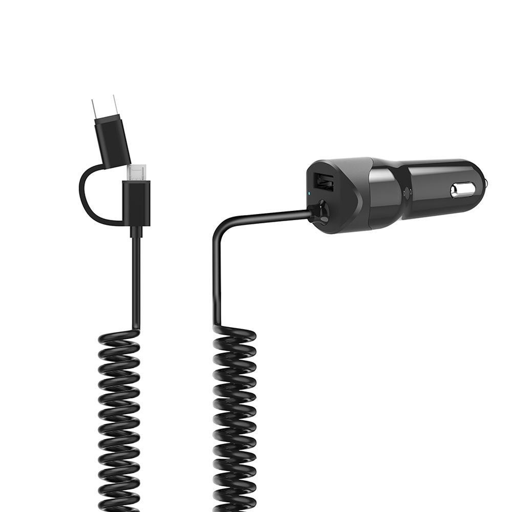 QC3.0퀵차지 2in1 차량용 고속충전기 시거잭 멀티 USB