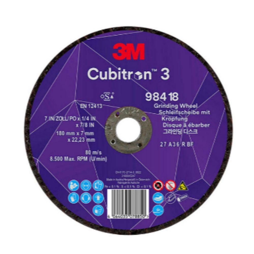 세라믹 큐비트론3 3M 14500 RPM PSG 5인치 절단석 Max