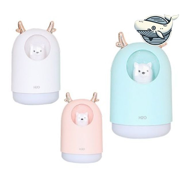 귀여운 댕댕이 USB 미니가습기 아늑한 무드등