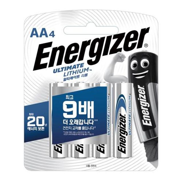 에너자이저 리튬건전지 L91 BP4(AA) ((1판4EA)) L9