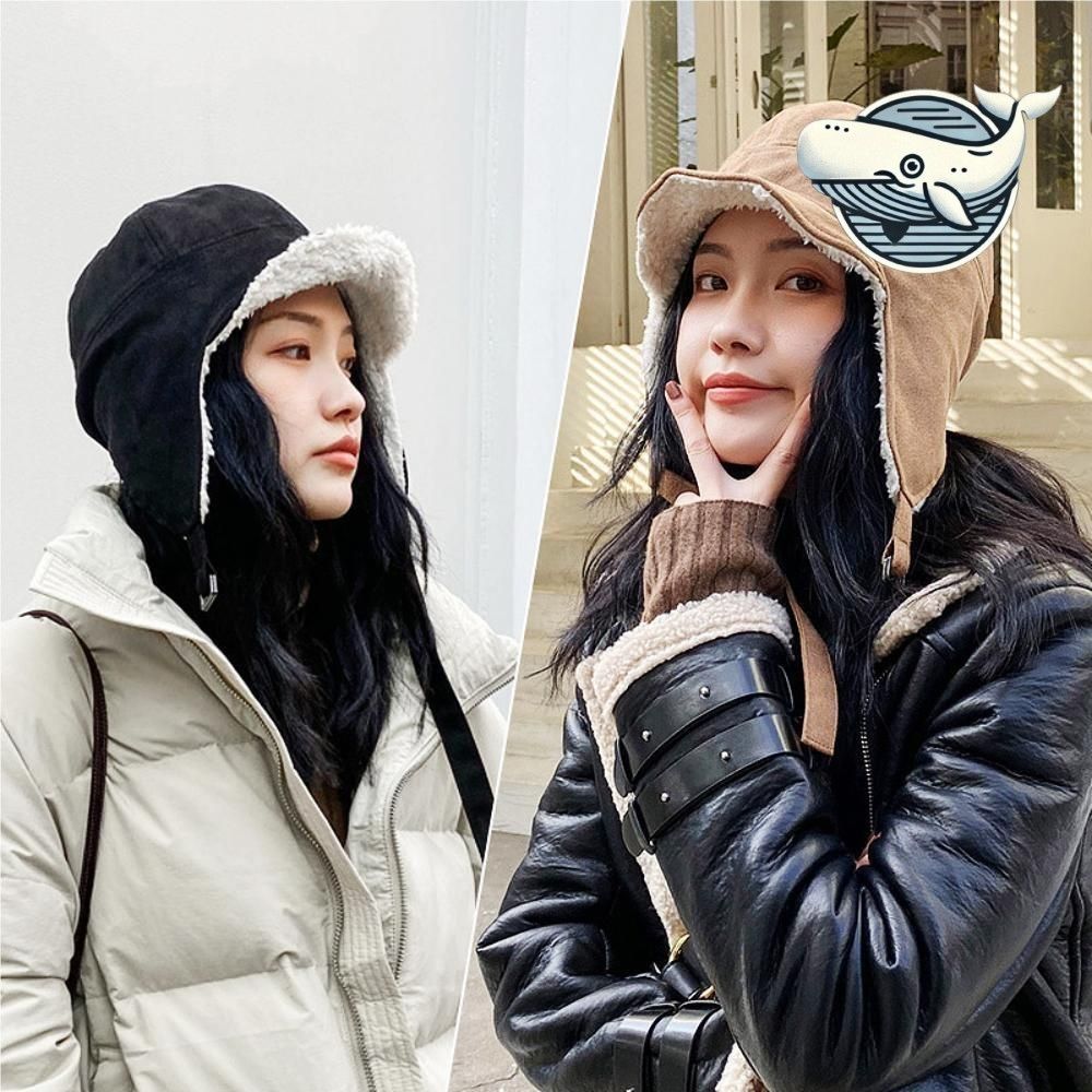 따뜻한 귀달이 숏챙 모자 양털 안감 겨울