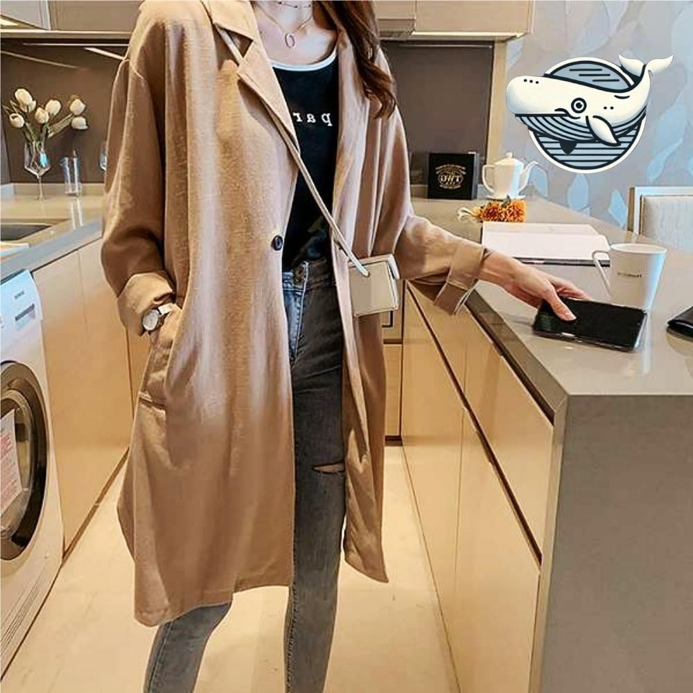데일리 봄 아우터 여성용 롱자켓 스타일리시