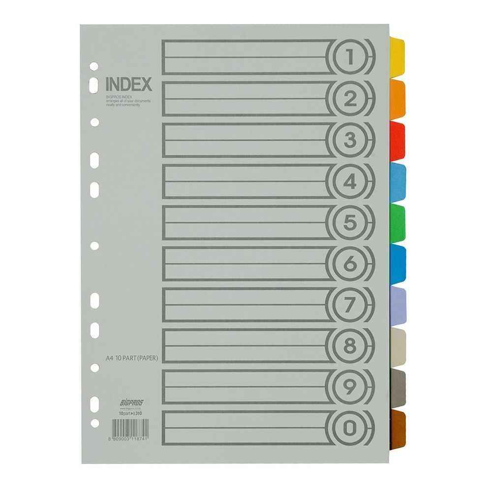 대흥 종이인덱스 I310 A4 10분류 (10봉)