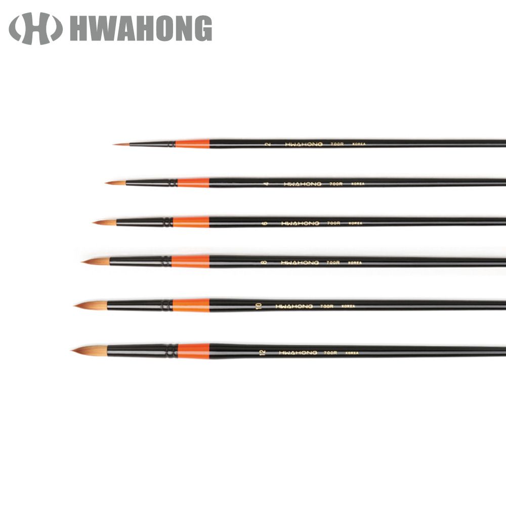 화홍 수채화붓 700R SET 6개입 2호 12호구성