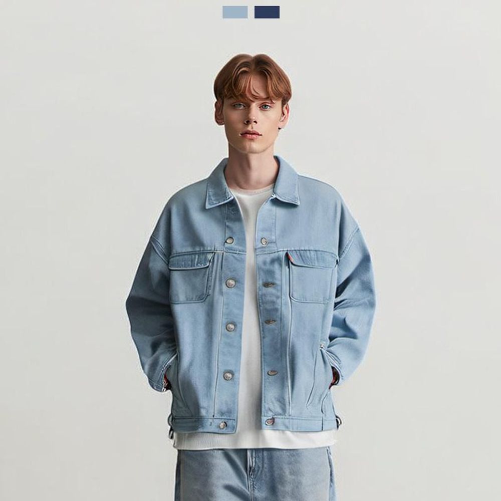오버사이즈 공용 데님 재킷 2색상
