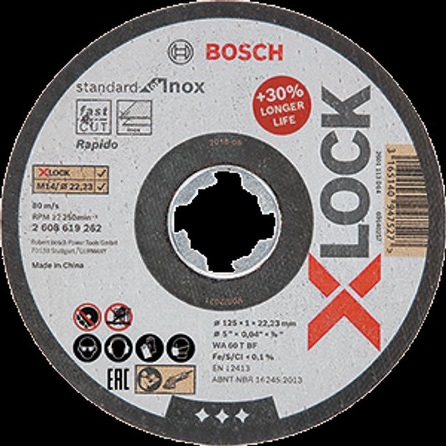 BOSCH 절단석5인 치(PRO) 2608619262 X-LOCK.5인 치x1