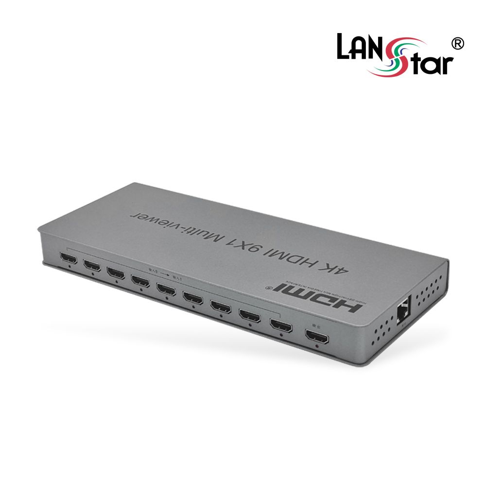 LANstar 심리스 4K HDMI 영상 화면분할기 멀티뷰(9x1)