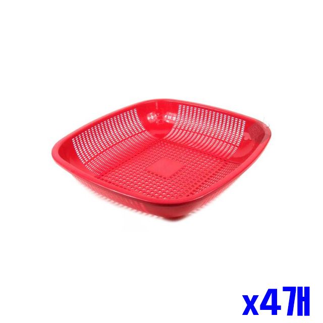 x4개 채반 물빠짐바스켓 넓은 물빠짐 50.5x48.5x10cm