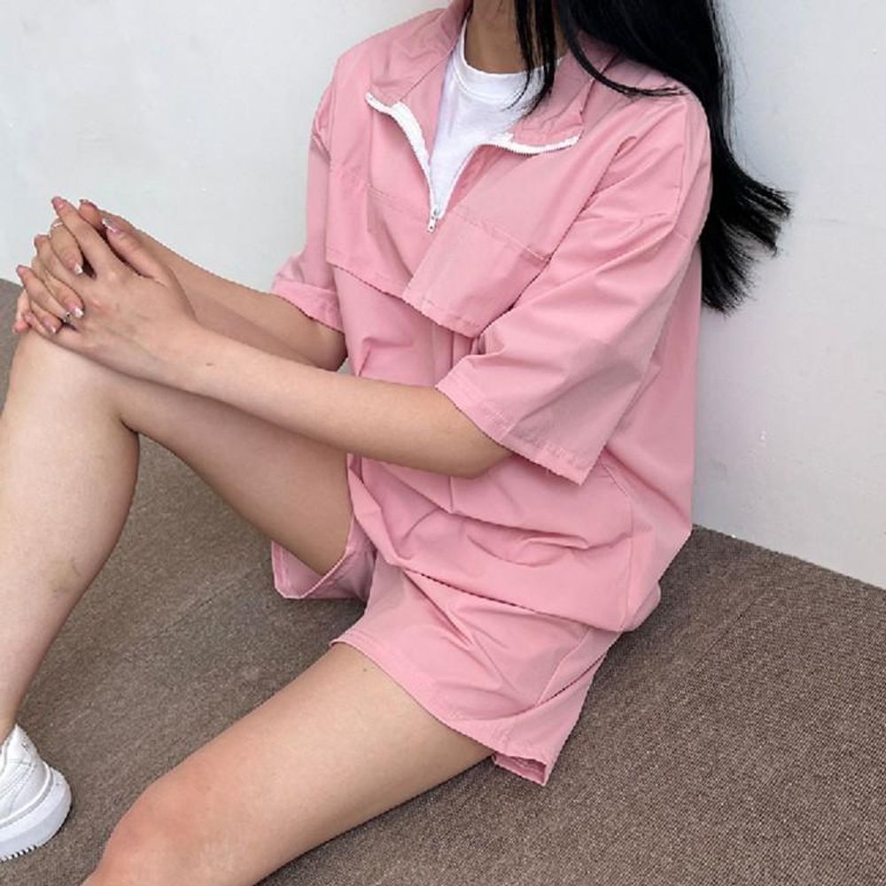 반팔 반바지 여름 여자 트레이닝복 츄리닝 세트