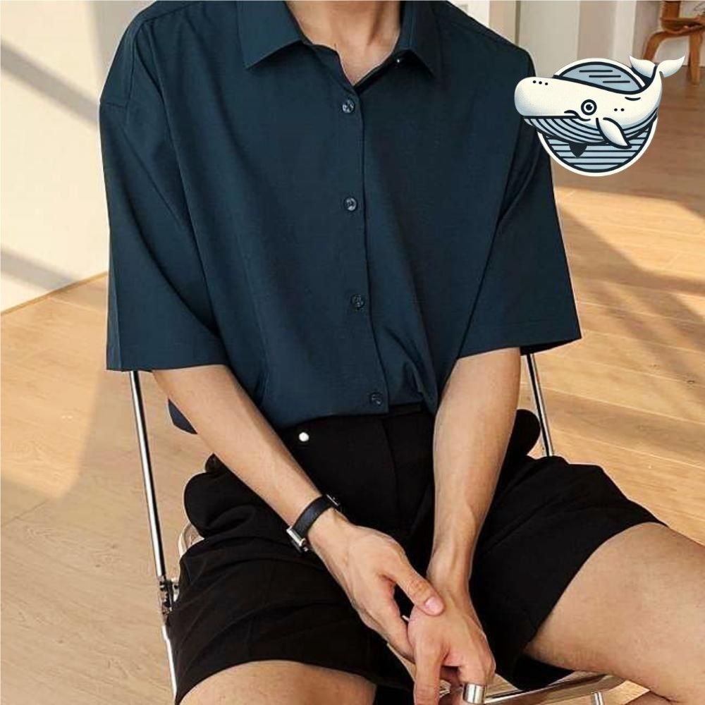 여름 데일리 오버핏 반팔 셔츠 시원한 남성용