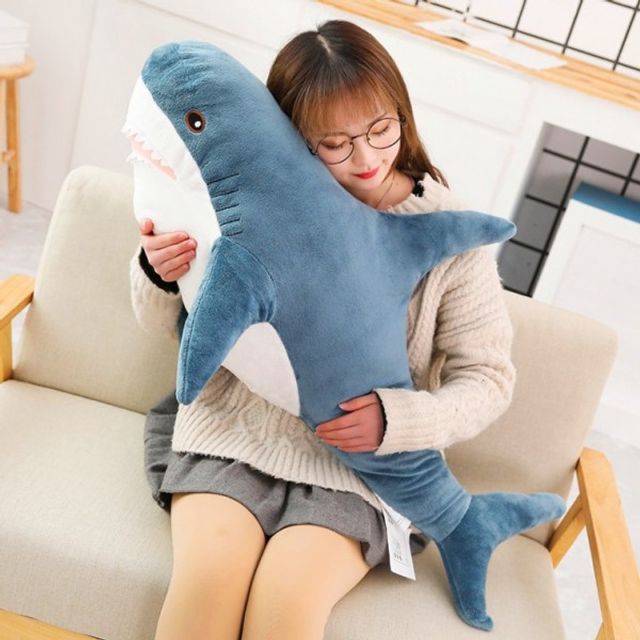 상어 바디필로우 인형 안고자는 쿠션