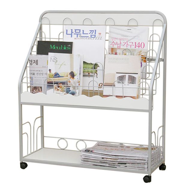 미하우스 라피 800 4단 이동식 잡지꽂이