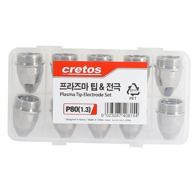 CRETOS 용접부품(CG) 프라즈마팁-전극 P-80(1.3) 10