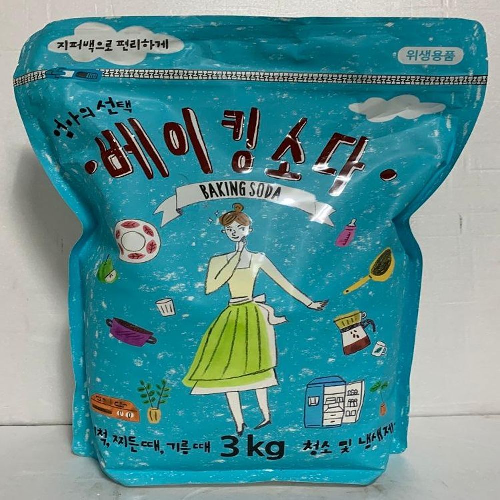 애경 엄마의선택 베이킹소다 지퍼백 3kg