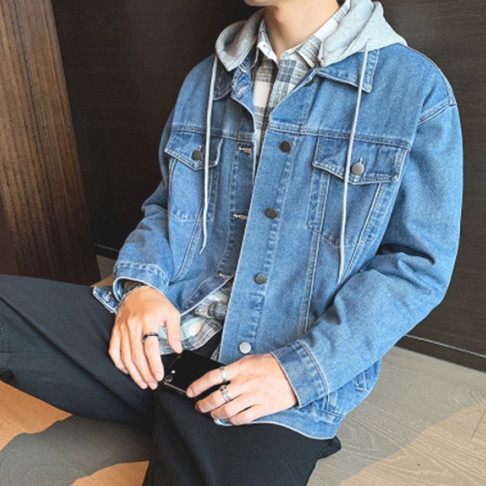 후드탈부착 가을 남성데님자켓 데님셔츠 남자청자켓