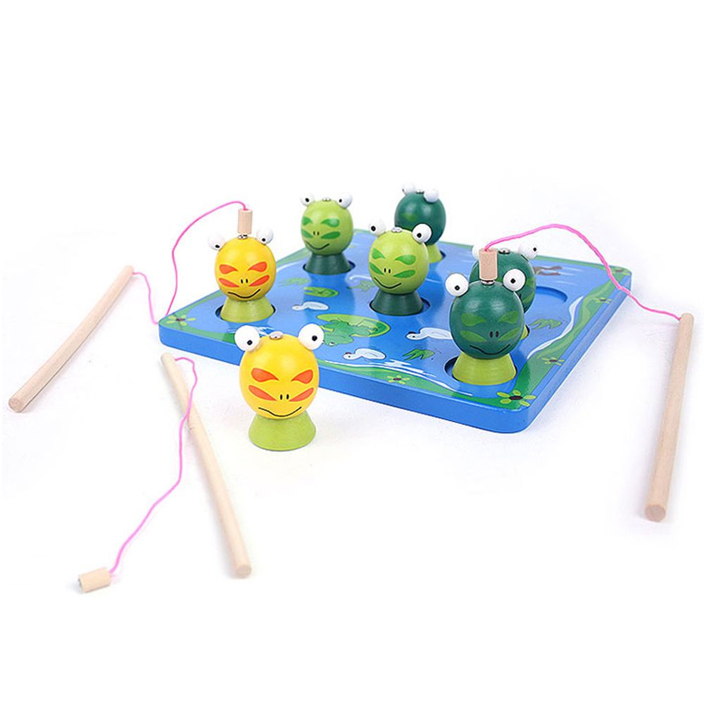 키움 개구리 낚시놀이 3인용 장난감 자석 낚싯대