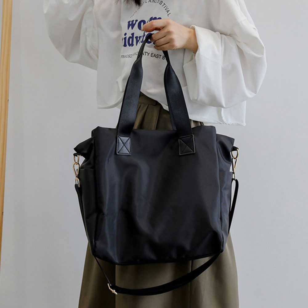 블랙 옥스포드원단 나일론 숄더백 탈부착스트랩 가방
