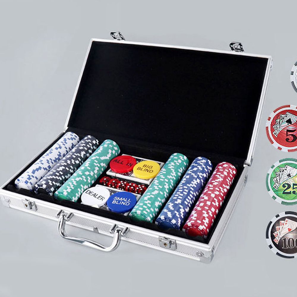 국제규격 경기용 카지노칩 세트 포커 홀덤 게임 300P