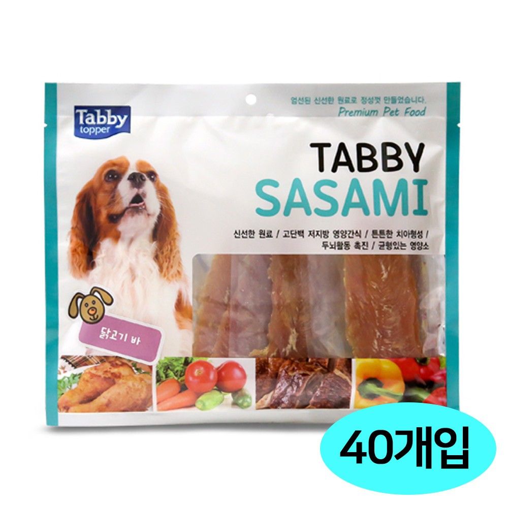 테비 사사미 닭고기 바 두툼한 사사미 300g x 40개입