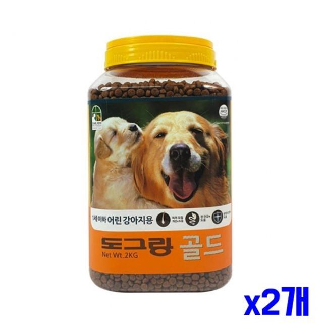 어린 강아지 사료 리필용 PET 2kg x2개 강아지간식