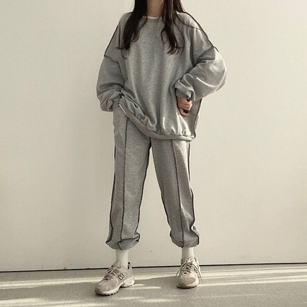 트레이닝복 조거바지 용 엄마등원룩 코튼 상하