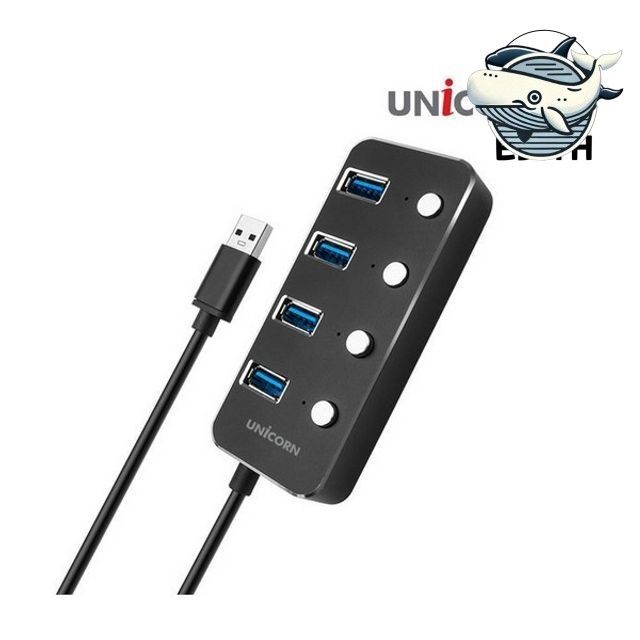 다기능 무전원 USB 허브 고속 연결 블랙