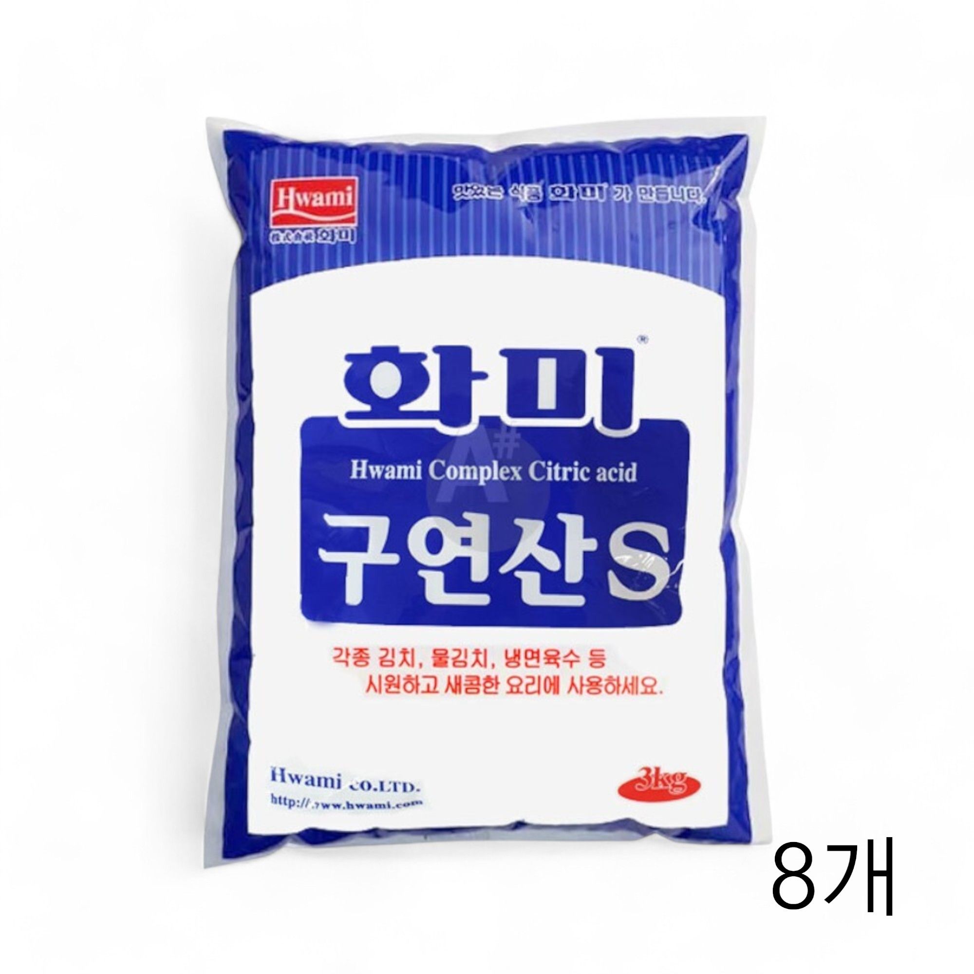 화미 구연산S 3kg X 8개 물때제거 청소용세제 대용량