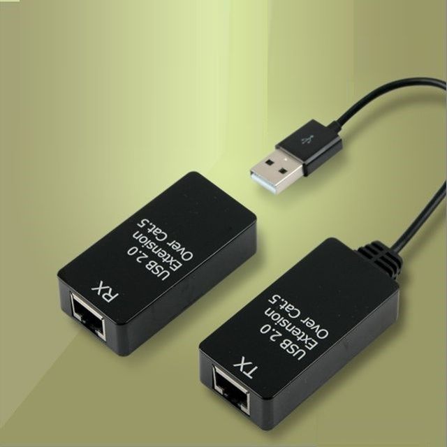 USB 2.0 리피터 RJ45 50M LAN RX TX 전송기 수신기