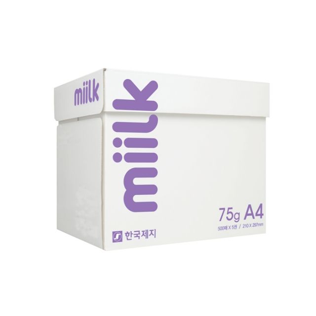 한국제지 밀크 A4 복사지 75g 2500매