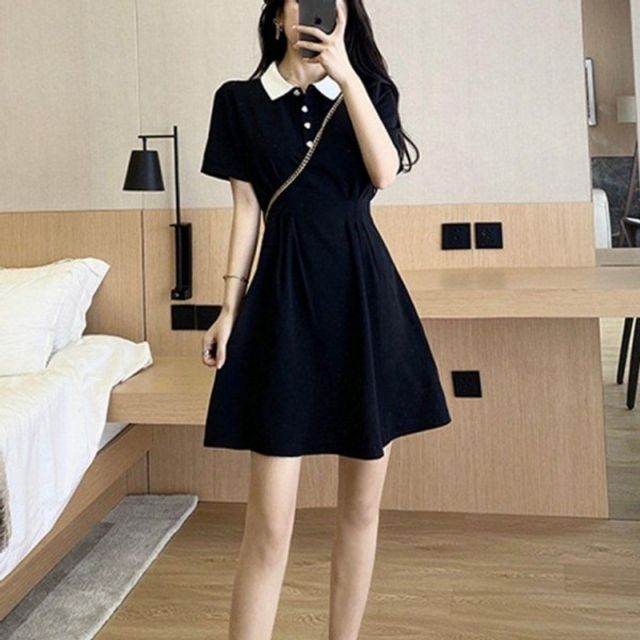여성 예쁜 여름 기본 블랙 데이 코디 스타일 핀턱 배