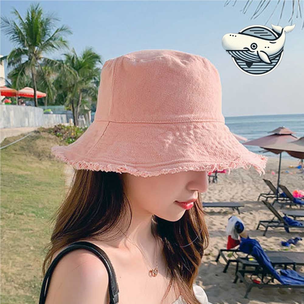 여성용 여름 버킷햇 프린지 디자인 여행용 모자