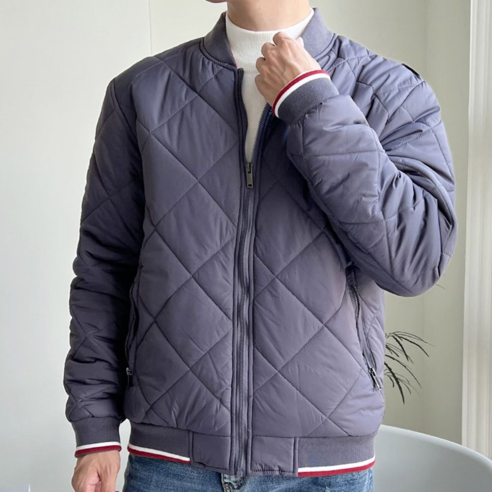 남성 부드러운 촉감 퀄딩 디자인 데일리 패딩 점퍼